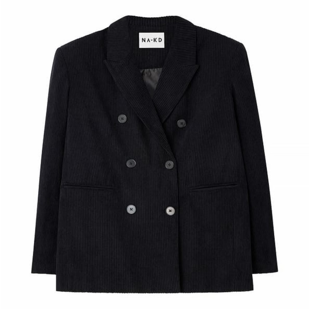 NA-KD Oversized Double Breasted Corduroy Blazer - Picture 4 of 6